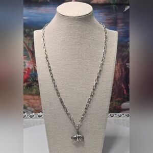 Silver-toned Chain Necklace with a Bear Shaped Pendant [ Read Details ]